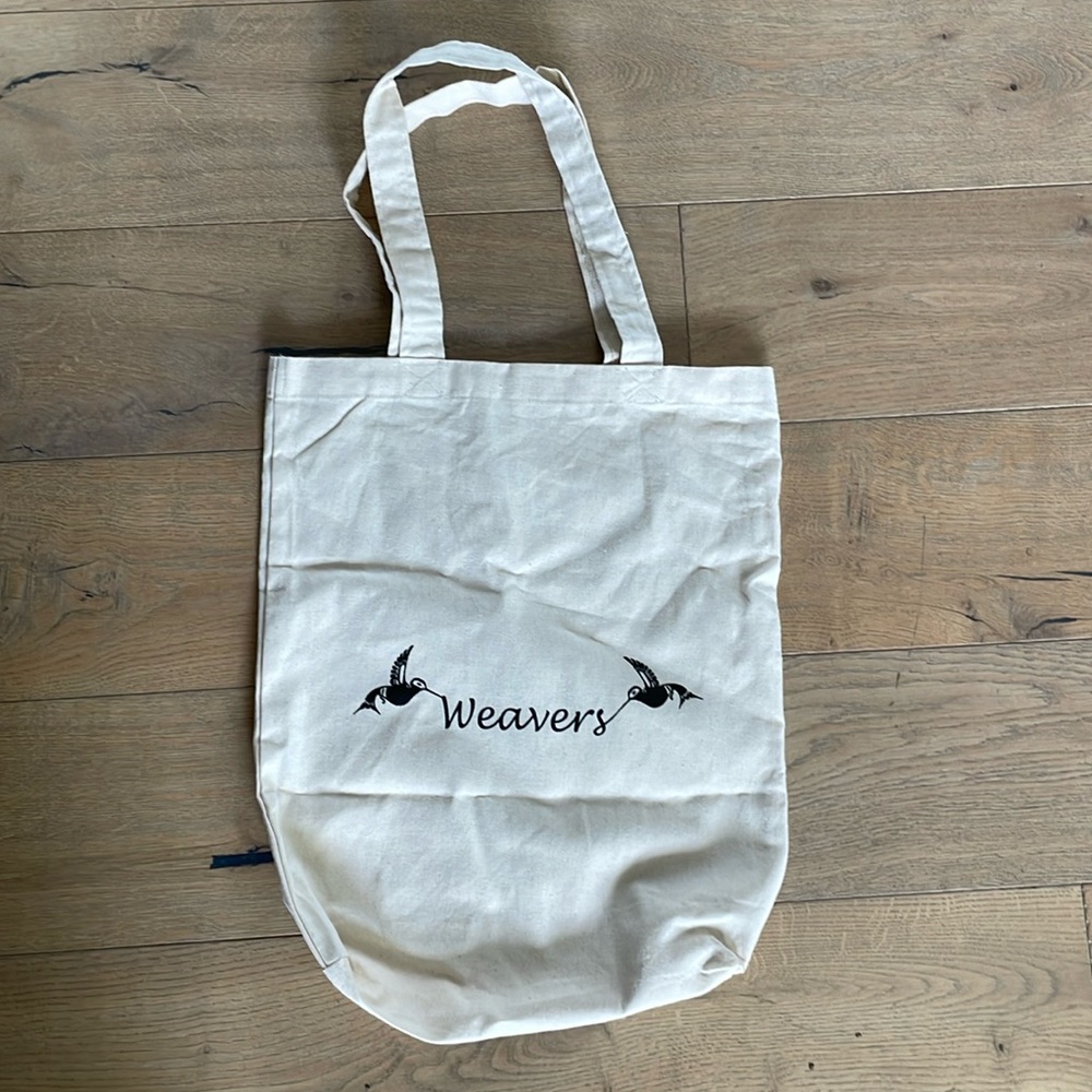 Large Cream Canvas Tote Bag